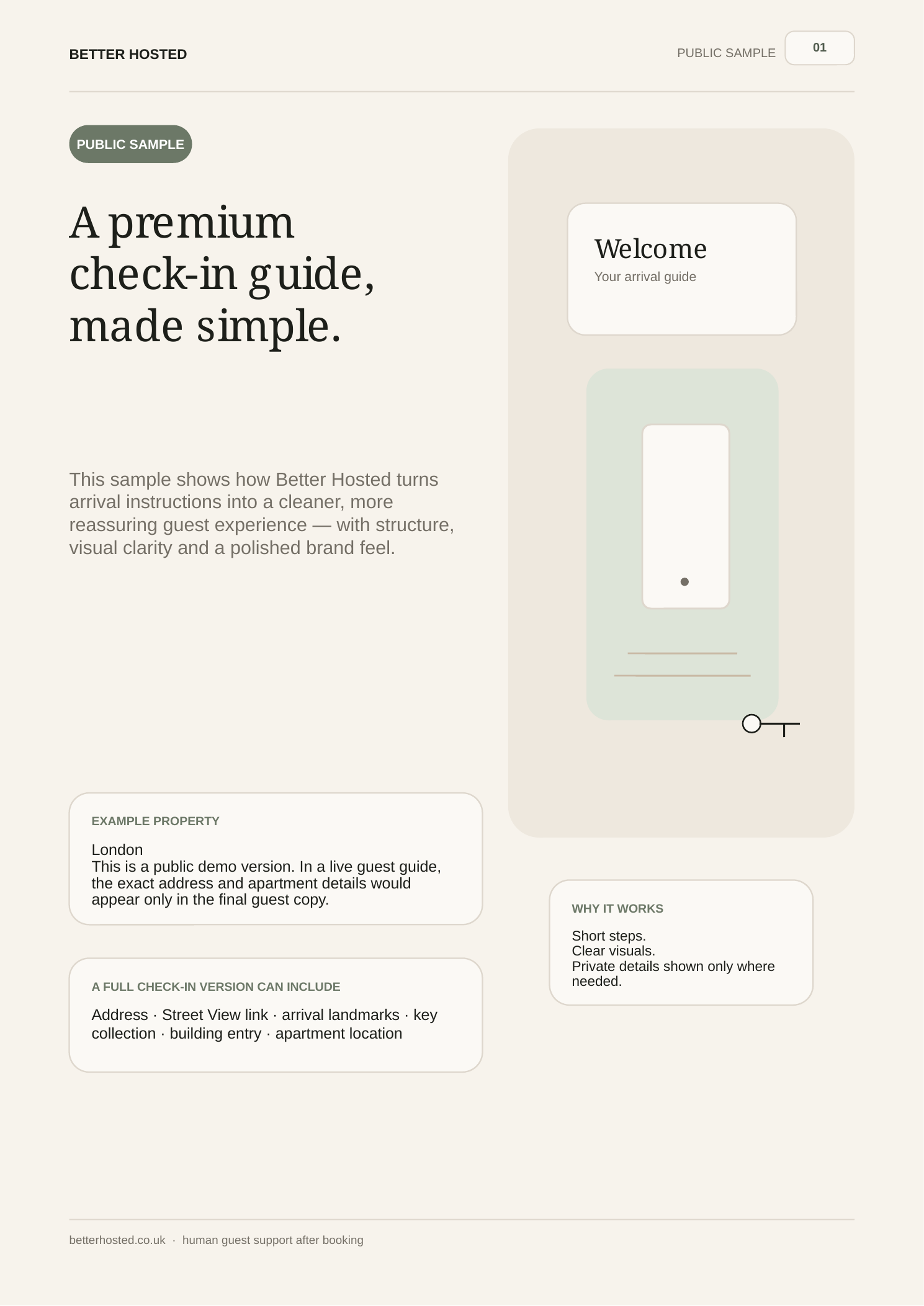 Better Hosted Check-in Instructions sample